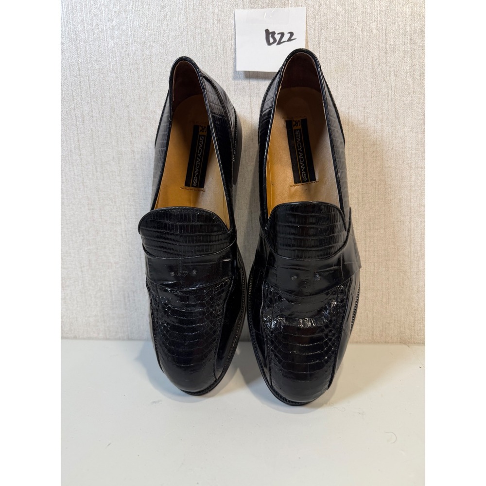 Stacy‎ Adams genuine snake leather loafers Men sz8.5M missing tassel is missing